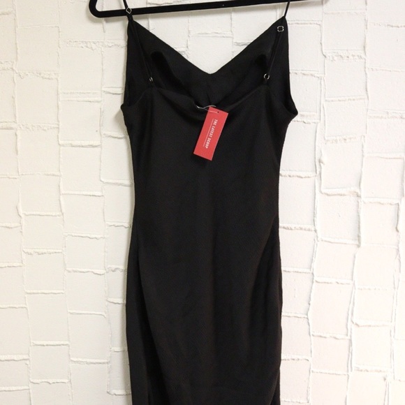 Spaghetti strap black midi dress - Picture 2 of 2